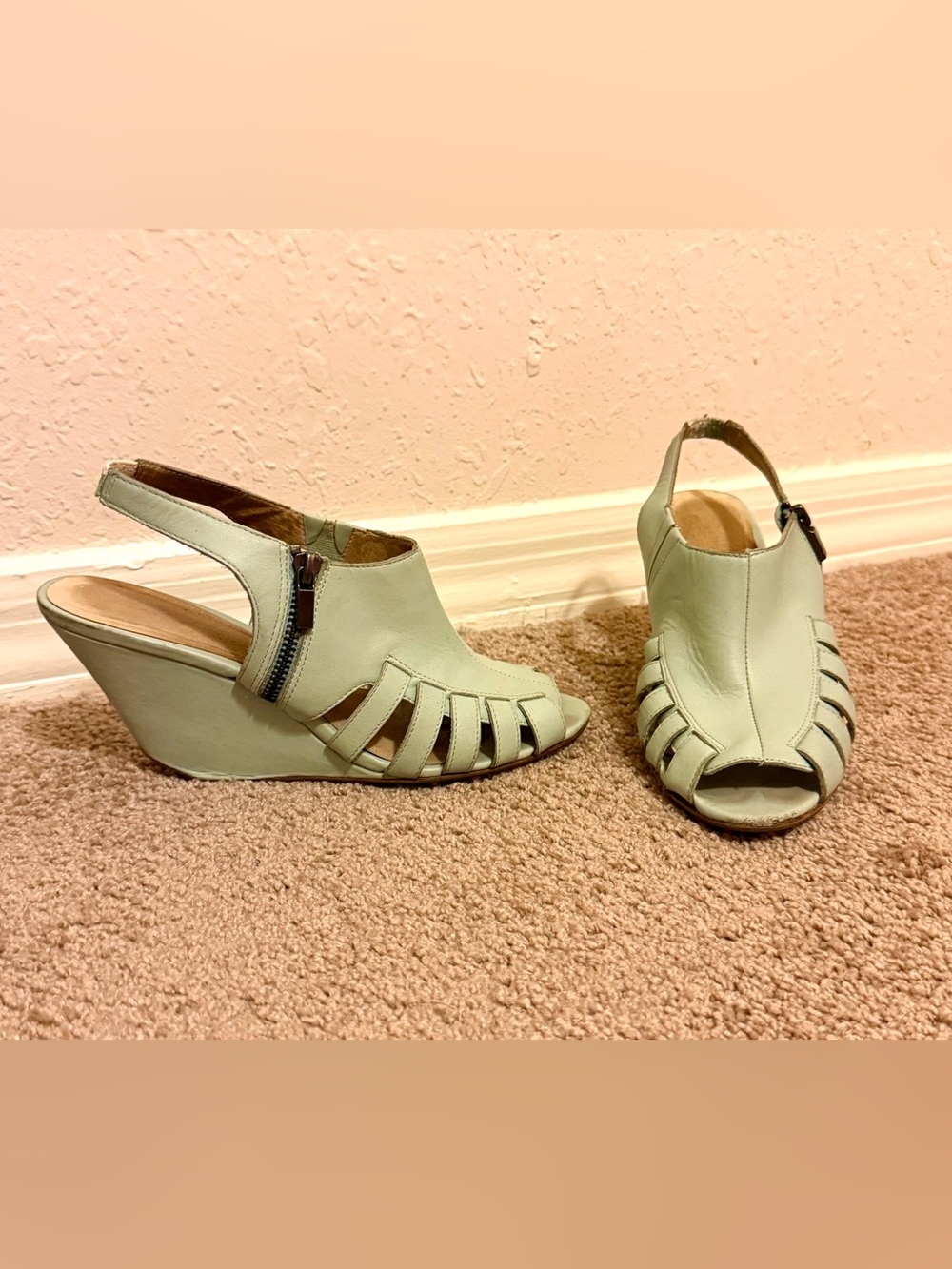 Women’s Colonial Madness Mint Green Wedge Sandals